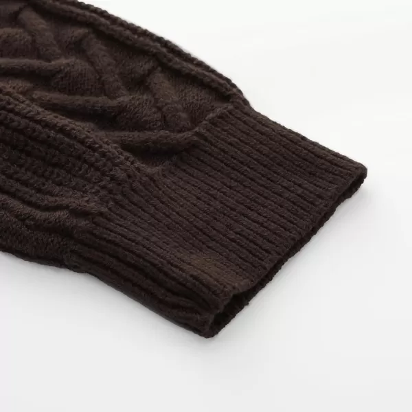PJ PAUL JONES Mens Crewneck Sweater Casual Cable Knit Pullover Sweater Drop Shoulder Solid Knitted Sweaters