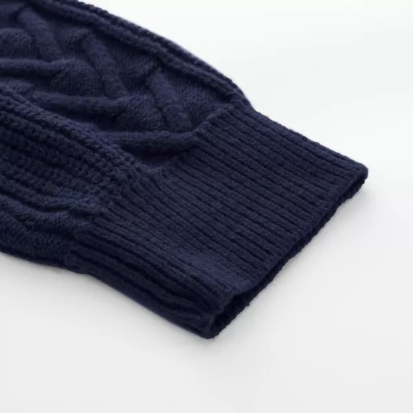 PJ PAUL JONES Mens Crewneck Sweater Casual Cable Knit Pullover Sweater Drop Shoulder Solid Knitted Sweaters