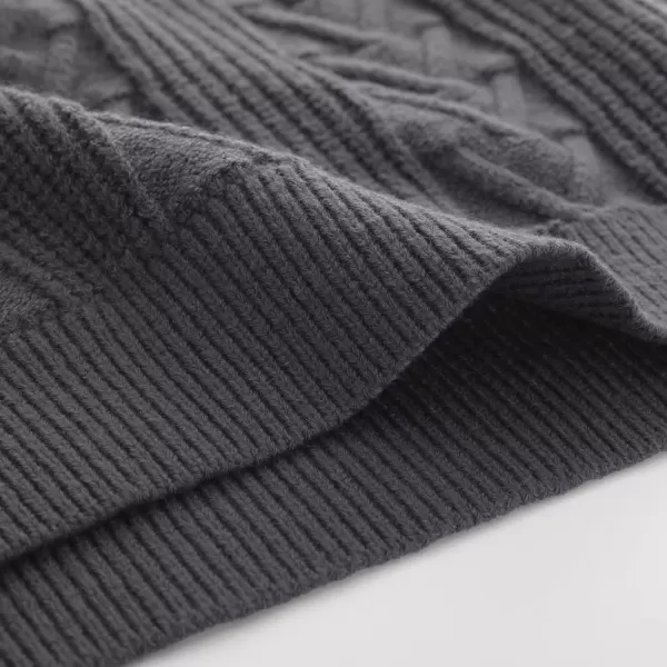 PJ PAUL JONES Mens Crewneck Sweater Casual Cable Knit Pullover Sweater Drop Shoulder Solid Knitted Sweaters