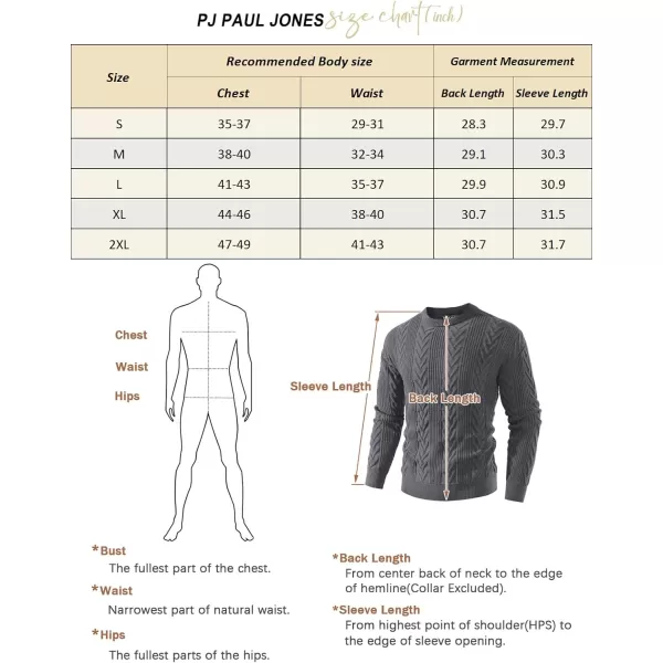 PJ PAUL JONES Mens Crewneck Sweater Casual Cable Knit Pullover Sweater Drop Shoulder Solid Knitted Sweaters
