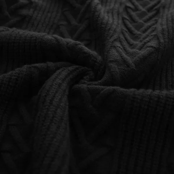 PJ PAUL JONES Mens Crewneck Sweater Casual Cable Knit Pullover Sweater Drop Shoulder Solid Knitted Sweaters