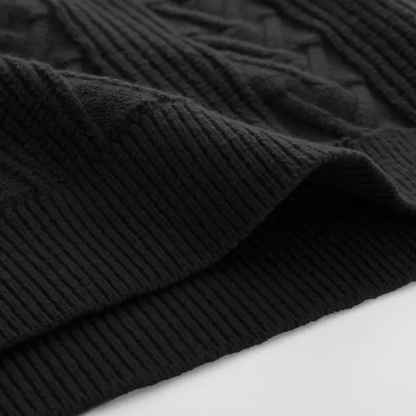 PJ PAUL JONES Mens Crewneck Sweater Casual Cable Knit Pullover Sweater Drop Shoulder Solid Knitted Sweaters
