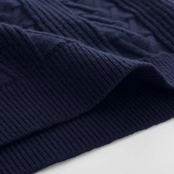 PJ PAUL JONES Mens Crewneck Sweater Casual Cable Knit Pullover Sweater Drop Shoulder Solid Knitted Sweaters