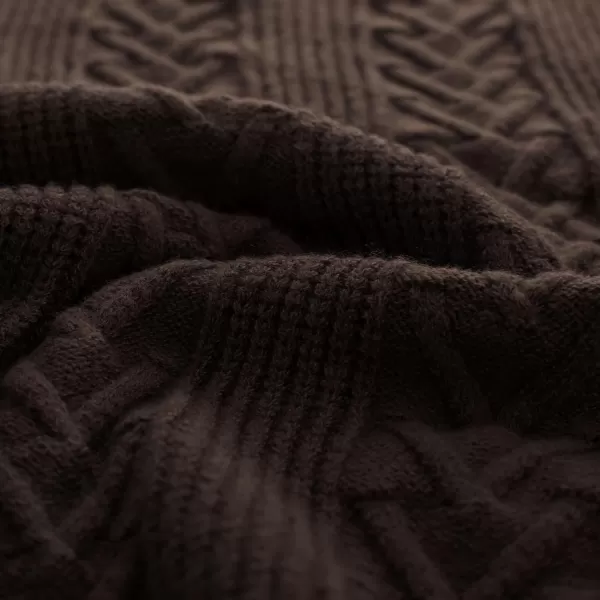 PJ PAUL JONES Mens Crewneck Sweater Casual Cable Knit Pullover Sweater Drop Shoulder Solid Knitted Sweaters