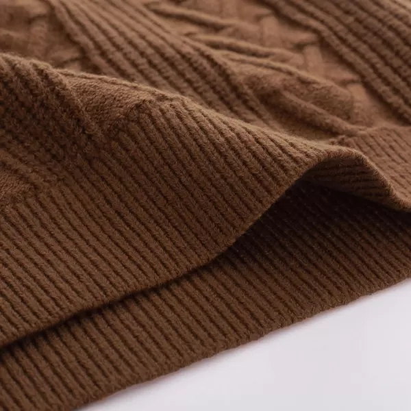 PJ PAUL JONES Mens Crewneck Sweater Casual Cable Knit Pullover Sweater Drop Shoulder Solid Knitted Sweaters