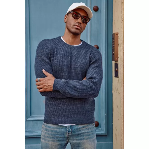 PJ PAUL JONES Men's Crewneck Sweater Long Sleeve Vintage Knitted Pullover Sweaters
