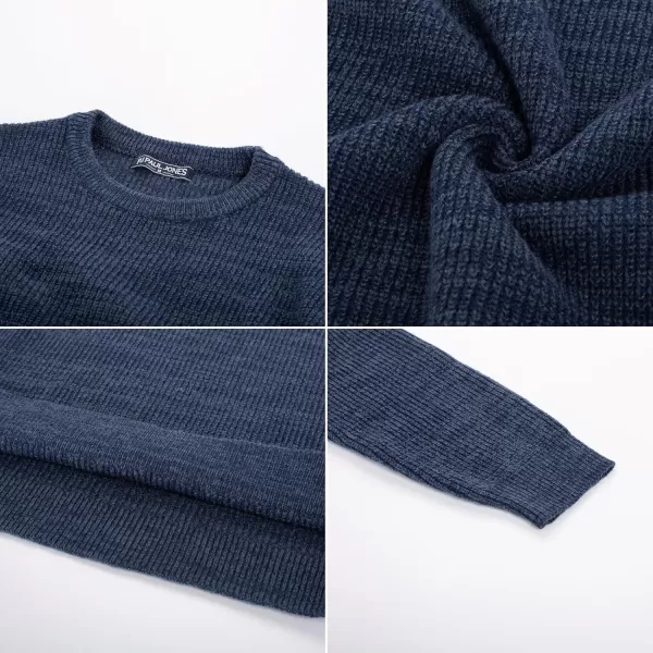 PJ PAUL JONES Men's Crewneck Sweater Long Sleeve Vintage Knitted Pullover Sweaters