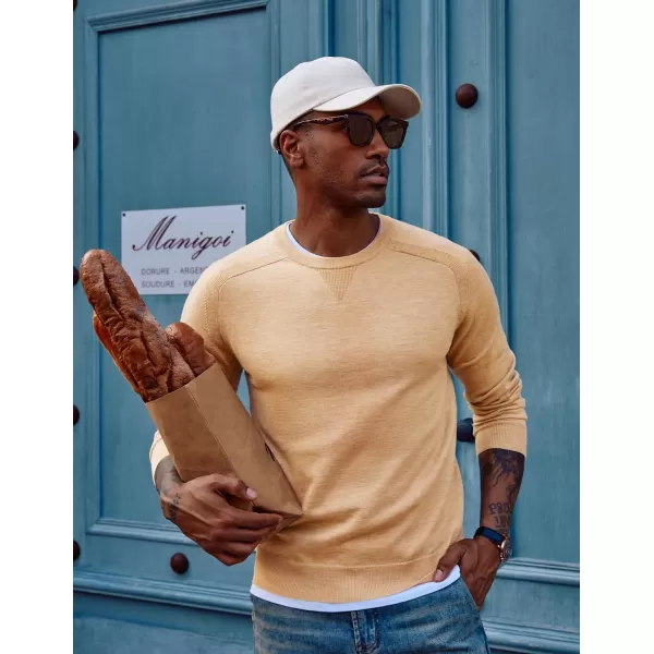 PJ PAUL JONES Men's Crewneck Sweaters Casual Crew Neck Sweatshirt Wool Blend Knit Pullovers