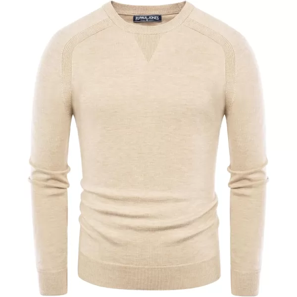 PJ PAUL JONES Men's Crewneck Sweaters Casual Crew Neck Sweatshirt Wool Blend Knit Pullovers