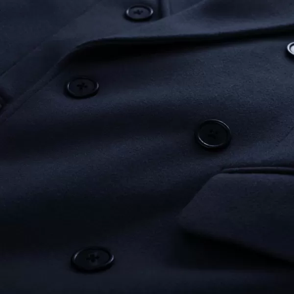 PJ PAUL JONES Men's Double Breasted Overcoat Classic Long Trench Coat