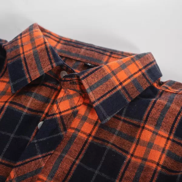 PJ PAUL JONES Mens Flannel Plaid Shirt Casual Long Sleeve Button Down Shirts with Pockets