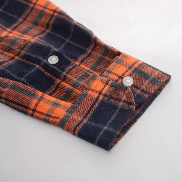 PJ PAUL JONES Mens Flannel Plaid Shirt Casual Long Sleeve Button Down Shirts with Pockets