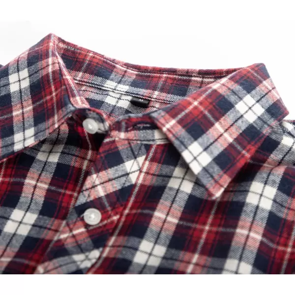 PJ PAUL JONES Mens Flannel Plaid Shirt Casual Long Sleeve Button Down Shirts with Pockets