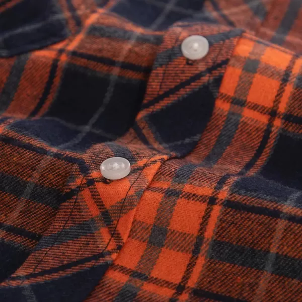 PJ PAUL JONES Mens Flannel Plaid Shirt Casual Long Sleeve Button Down Shirts with Pockets