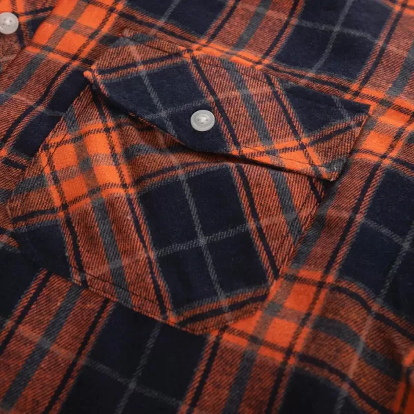 PJ PAUL JONES Mens Flannel Plaid Shirt Casual Long Sleeve Button Down Shirts with Pockets