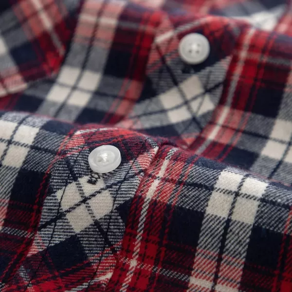 PJ PAUL JONES Mens Flannel Plaid Shirt Casual Long Sleeve Button Down Shirts with Pockets