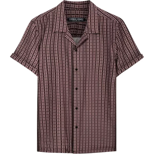 PJ PAUL JONES Mens Floral Beach Shirts Short Sleeve Casual Button Down Shirts