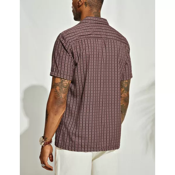 PJ PAUL JONES Mens Floral Beach Shirts Short Sleeve Casual Button Down Shirts