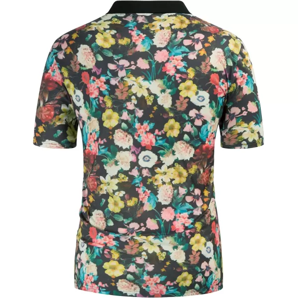 PJ PAUL JONES Mens Flower Polo Shirts Vintage Print Casual Tee Shirts for Summer