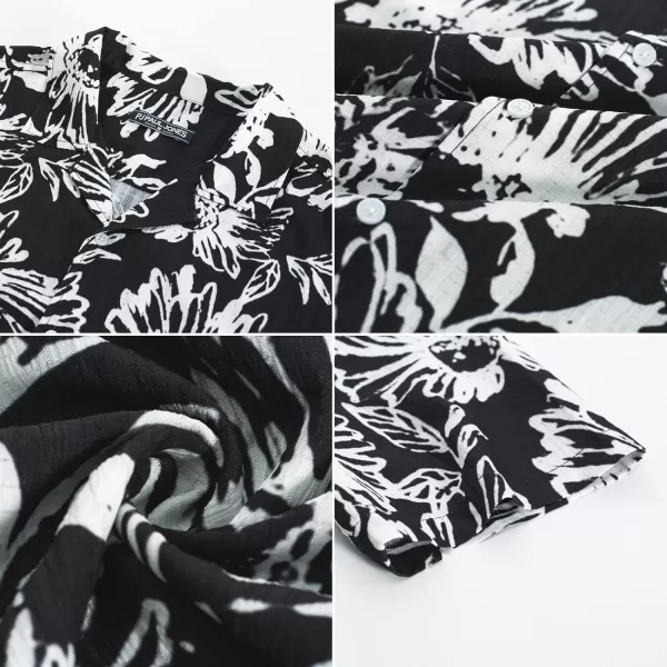 PJ PAUL JONES Mens Hawaiian Shirts Short Sleeve Casual Button Down Tropical Beach Shirt