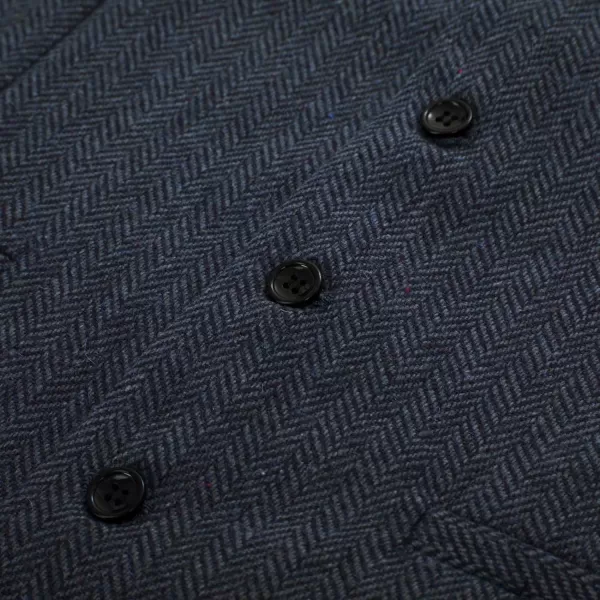 PJ PAUL JONES Men's Herringbone Tweed Suit Vest Casual Wool Blend Waistcoat