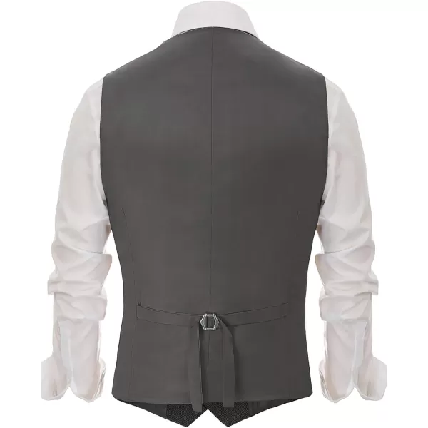 PJ PAUL JONES Men's Herringbone Tweed Suit Vest Casual Wool Blend Waistcoat