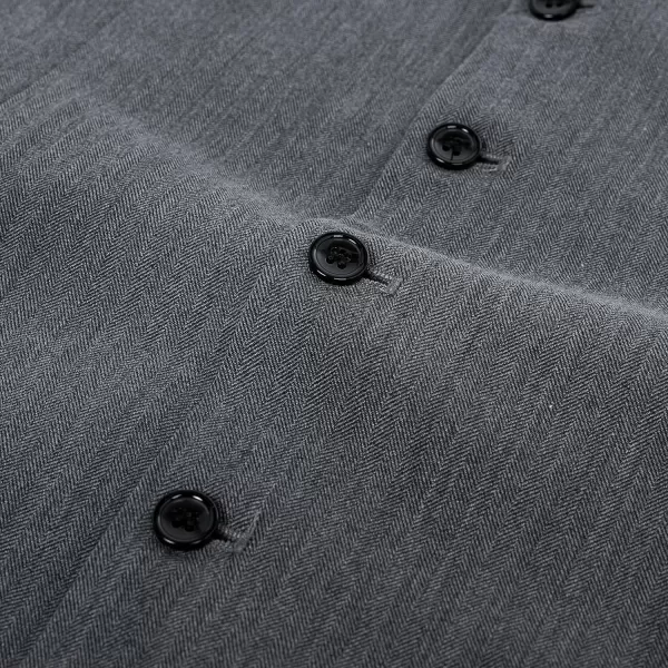 PJ PAUL JONES Men's Herringbone Tweed Suit Vest Casual Wool Blend Waistcoat)