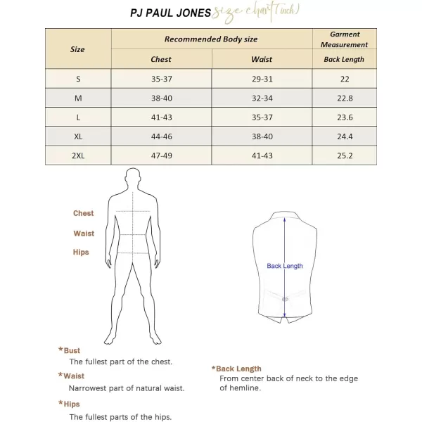 PJ PAUL JONES Men's Herringbone Tweed Suit Vest Casual Wool Blend Waistcoat)