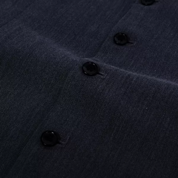 PJ PAUL JONES Men's Herringbone Tweed Suit Vest Casual Wool Blend Waistcoat)