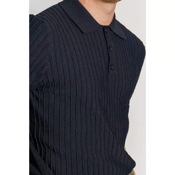 PJ PAUL JONES Mens Knit Polo Shirts Casual Short Sleeve Regular Fit Breathable Golf Shirts for Men