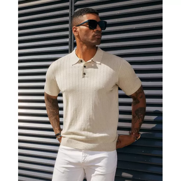 PJ PAUL JONES Men's Knit Polo Shirts Lightweight Short Sleeve Pullover Golf Shirts
