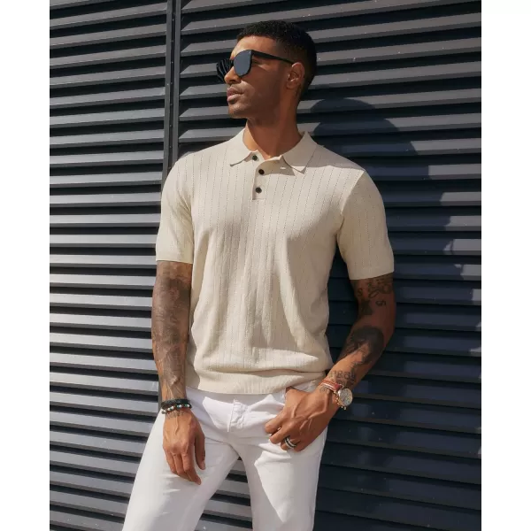 PJ PAUL JONES Men's Knit Polo Shirts Lightweight Short Sleeve Pullover Golf Shirts