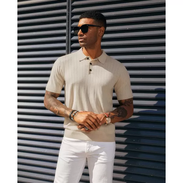 PJ PAUL JONES Men's Knit Polo Shirts Lightweight Short Sleeve Pullover Golf Shirts