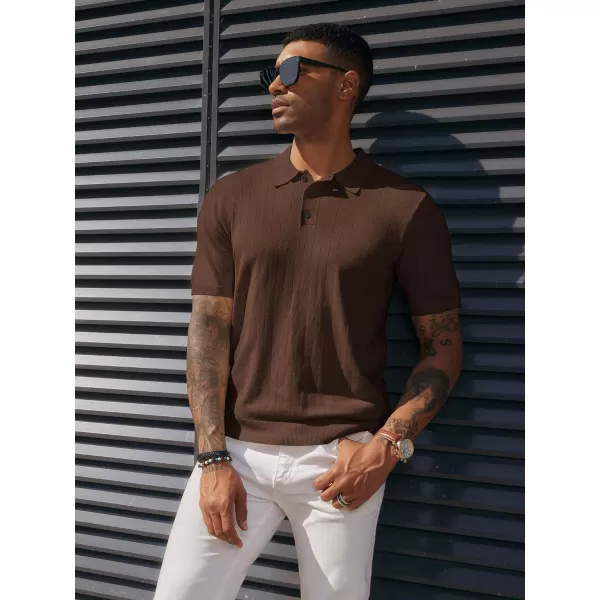 PJ PAUL JONES Men's Knit Polo Shirts Lightweight Short Sleeve Pullover Golf Shirts