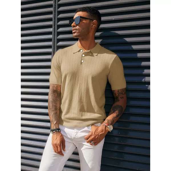 PJ PAUL JONES Men's Knit Polo Shirts Lightweight Short Sleeve Pullover Golf Shirts