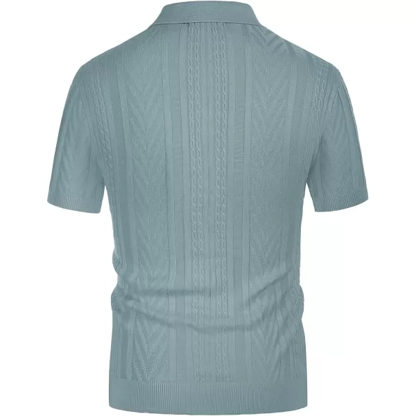 PJ PAUL JONES Mens Knitted Polo Shirt Short Sleeve Knit Texture Shirt Men Knitting Golf T Shirts