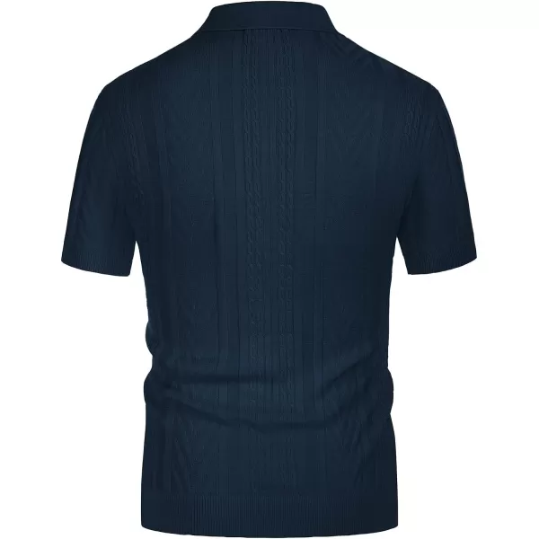 PJ PAUL JONES Mens Knitted Polo Shirt Short Sleeve Knit Texture Shirt Men Knitting Golf T Shirts