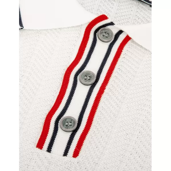 PJ PAUL JONES Mens Knitted Polo Shirts Short Sleeve Textured Pullover Golf Polo T Shirts