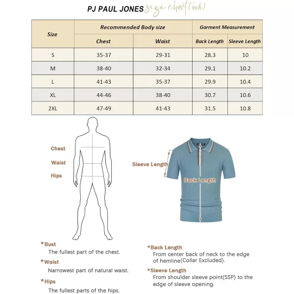 PJ PAUL JONES Mens Knitted Polo Shirts Short Sleeve Textured Pullover Golf Polo T Shirts