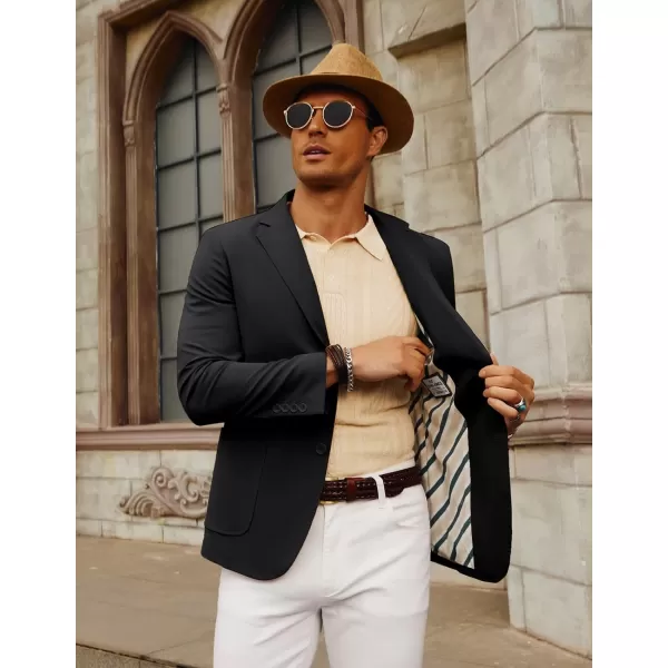 PJ PAUL JONES Men's Lightweight Sport Coat Casual Blazer Two Button Suit Jacket Regular Fit Sportcoat Machine Washable
