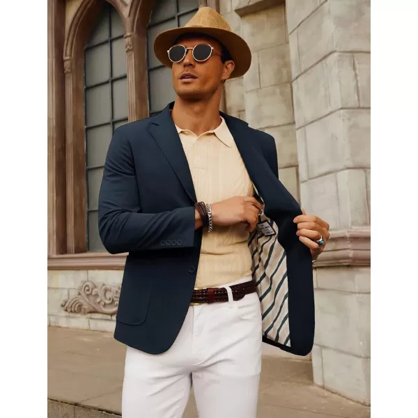 PJ PAUL JONES Men's Lightweight Sport Coat Casual Blazer Two Button Suit Jacket Regular Fit Sportcoat Machine Washable