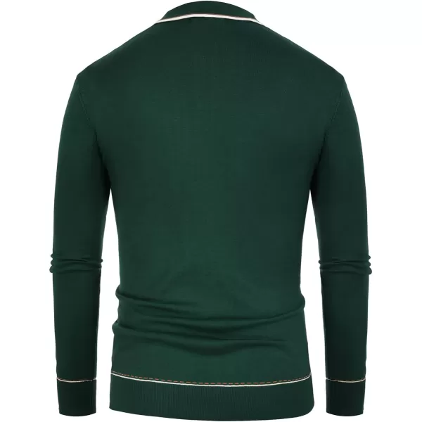 PJ PAUL JONES Mens Long Sleeve Pullover Sweaters Vintage Button-Up Knit Shirt