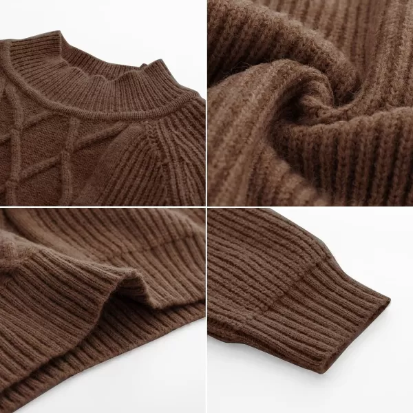 PJ PAUL JONES Men's Mock Turtleneck Sweater Casual Cable Knit Twisted Pullover Sweaters