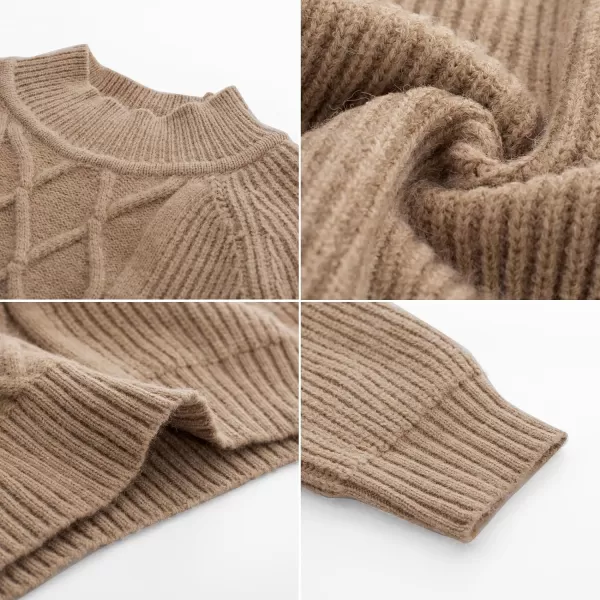 PJ PAUL JONES Men's Mock Turtleneck Sweater Casual Cable Knit Twisted Pullover Sweaters