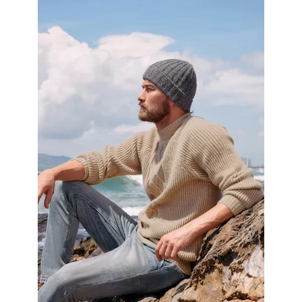 PJ PAUL JONES Men's Mock Turtleneck Sweater Casual Cable Knit Twisted Pullover Sweaters