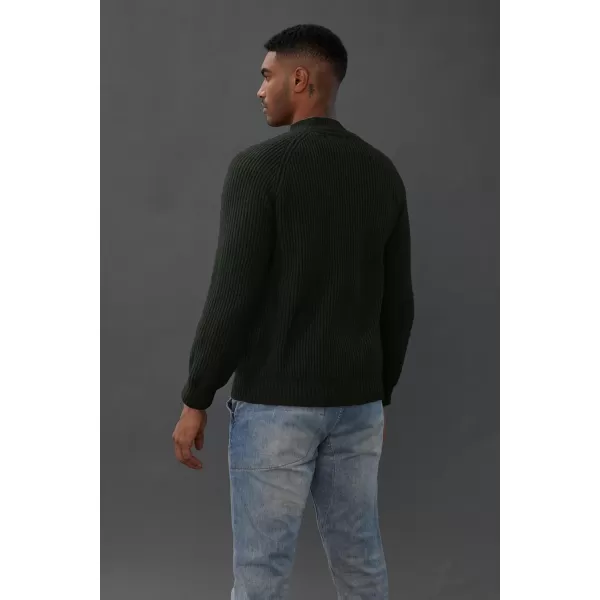 PJ PAUL JONES Men's Mock Turtleneck Sweater Casual Cable Knit Twisted Pullover Sweaters
