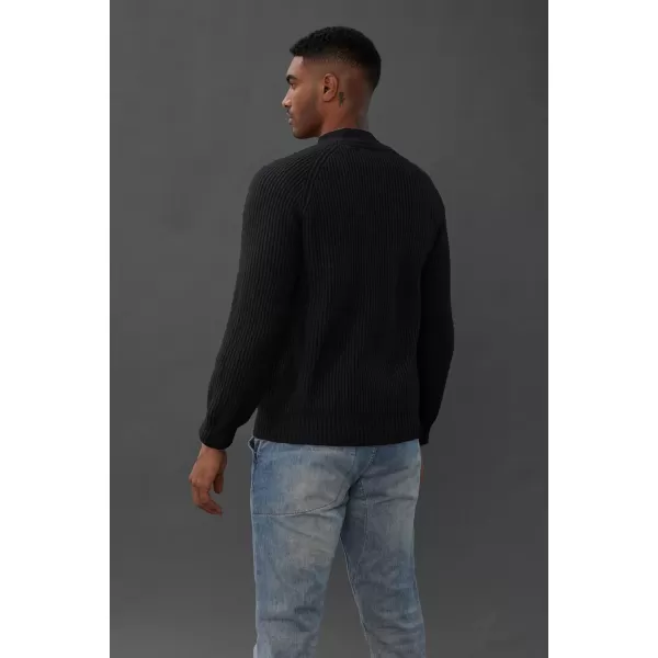 PJ PAUL JONES Men's Mock Turtleneck Sweater Casual Cable Knit Twisted Pullover Sweaters