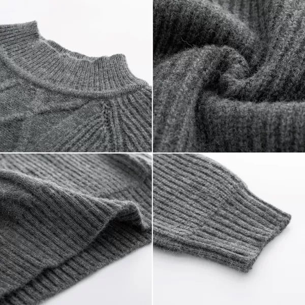 PJ PAUL JONES Men's Mock Turtleneck Sweater Casual Cable Knit Twisted Pullover Sweaters