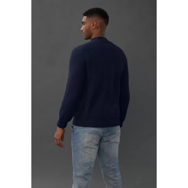 PJ PAUL JONES Men's Mock Turtleneck Sweater Casual Cable Knit Twisted Pullover Sweaters