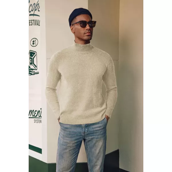 PJ PAUL JONES Men's Mock Turtleneck Sweater Long Sleeve Undershirts Wool Blend Pullover Sweaters